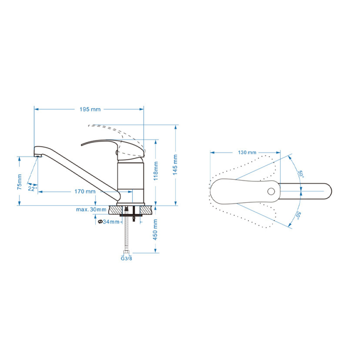 LINNI slavina za sudoperu KONGO 002 - Image 3